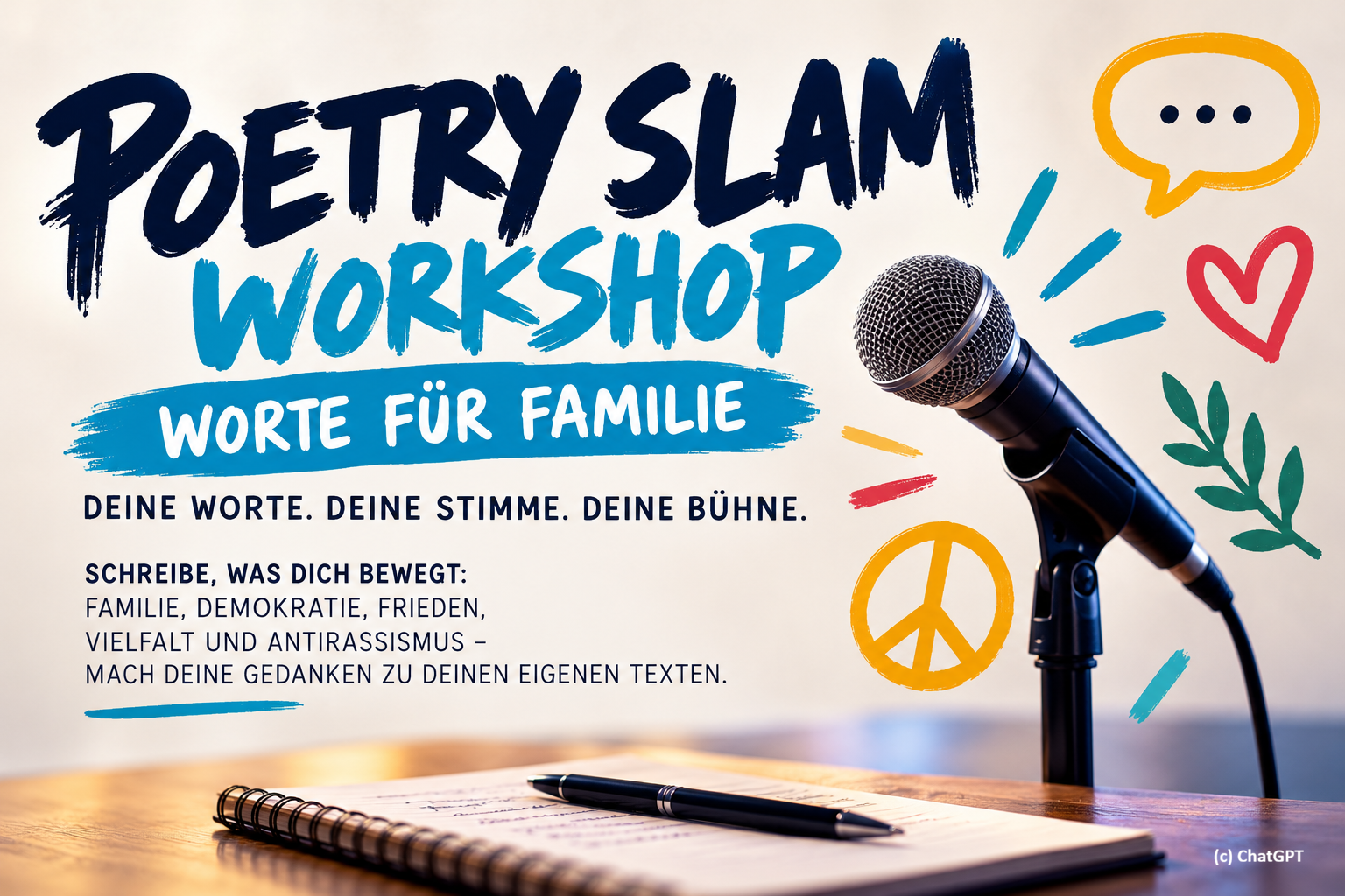 Öffnet die Seite 'Poetry Slam Workshop'